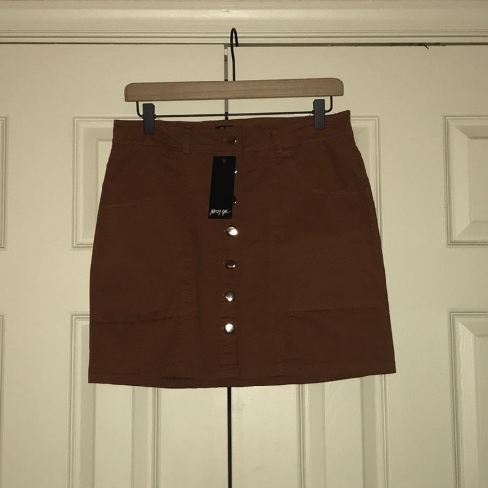 Nasty Gal Button Skirt